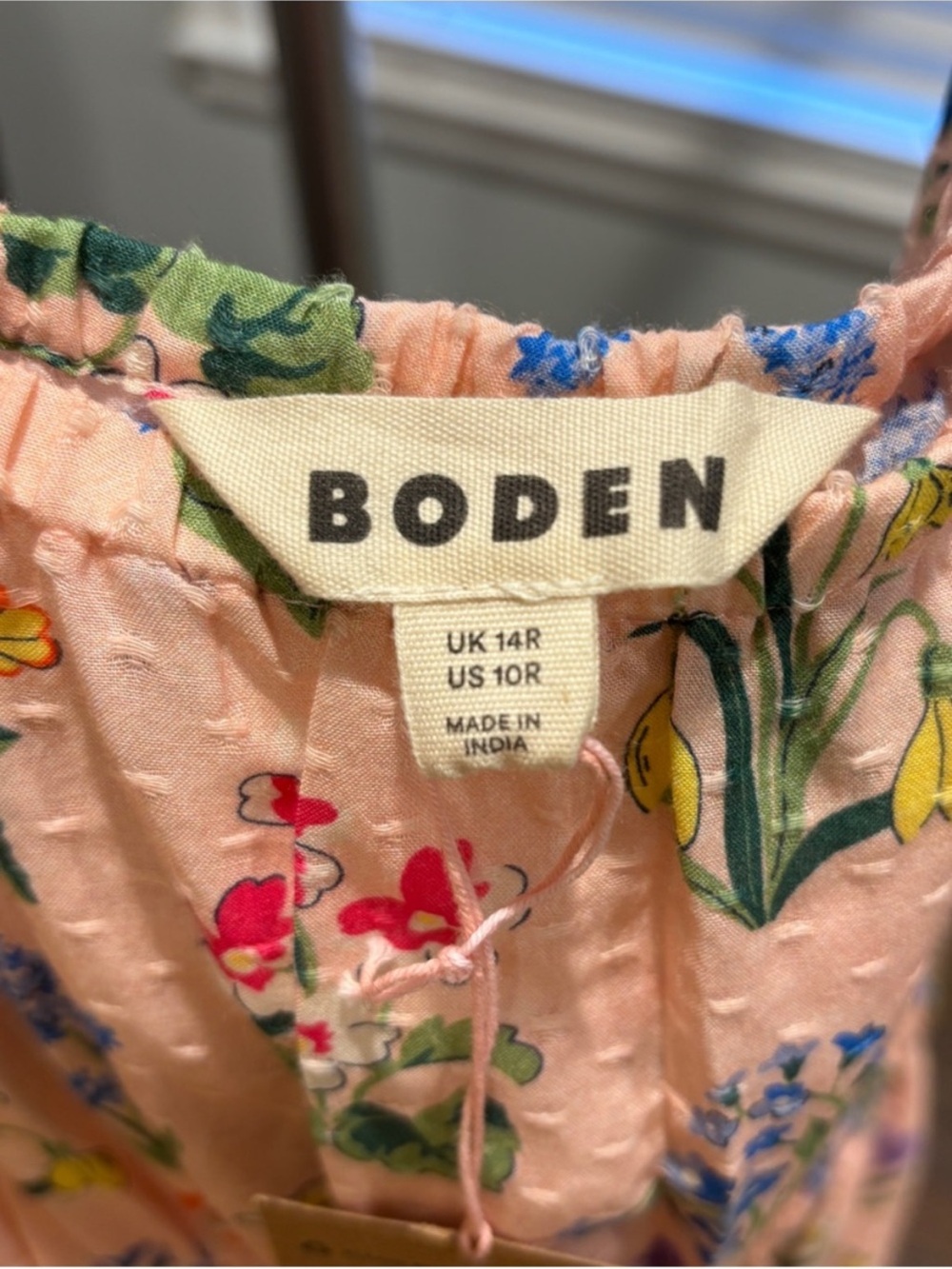 NWT Boden Scoop Neck Midi Dress in Dusty Pink, Spring Garden floral, Size 10 - Picture 9 of 14